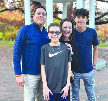 Marble Falls ISD's new director of Elementary Education, Soor-el Puga, pictured here with his wife Amy and their sons Aiden and Evan, will assume his position at the end of the 2023-24 school year. Contributed photo