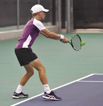 Marble Falls sophomore Cooper Womack makes his Class 4A state tournament debut, reaching the quarterfinals of the boys singles draw.